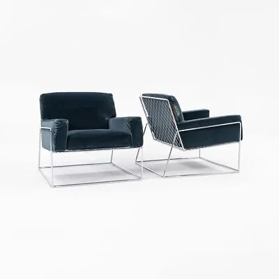 2022 Pair Of Marcel Wanders For Moooi Charles Lounge Arm Chairs In Harald 182 • $6200