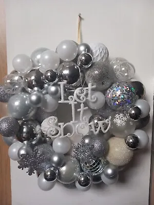 Luxury Handmade Christmas Bauble Wreath 30 Cm Wide • £20