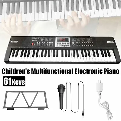 61 Key Digital Piano Electronic Keyboard Electric Piano Music W/Mic Score Rack • $59.95