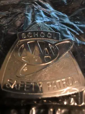 Vtg AAA School Safety Patrol Badge SCHOOL (NEW) • $14.99