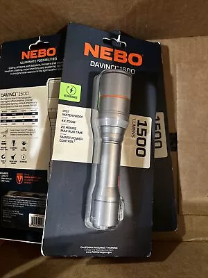 NEW NEBO DAVINCI Rechargeable LEDHandheld Flashlight 1500 Lumens NEB-FLT-0017 • $40