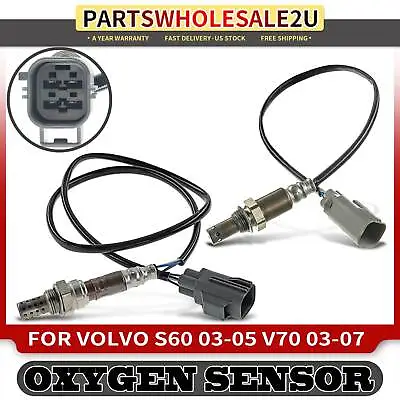 2pcs Up & Downstream O2 Oxygen Sensor For Volvo S60 2003-2005 V70 03-07 L5 2.4L • $52.99