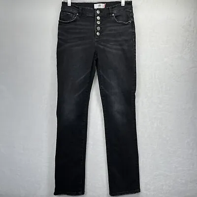 Cabi Jeans Button Fly Straight Women’s Size 4 Black Whispered  • $33.59