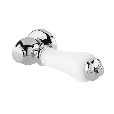 White Ceramic Cistern Lever Ultra Traditional Toilet Handle And Plastic Fulcrum • £9.23