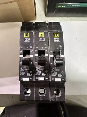 Lot Of 3 Square D Egb14020 20a 277v 1-pole Circuit Breaker • $3