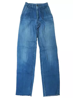 Vintage 1970's Chemin De Fer High Rise Talon Zip Women's Jeans Pants Pleated 70s • $97.99