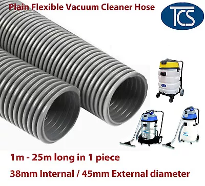 Plain Flexible Vacuum Cleaner Hose Silver 38mm $12/m Up To 25m Long (1 Piece) • $12