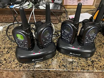Lot 4 Midland LXT-460 Two Way Radios Walkie Talkie With Charger Need Battery • $40