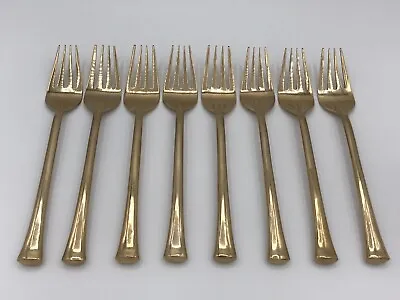 $48.95 • Buy Siam S Thailand Gold Bronze Brass Dinner Forks Flatware Cutlery Set Of 8 Vintage