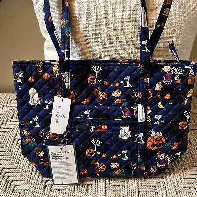 Vera Bradley Peanuts Fall Halloween Small Tote Bag Snoopy Charlie Brown NWT • $214.32