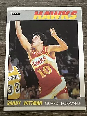 Randy Wittman 1987 Atlanta Hawks 87-88 Fleer Basketball #126 Of 132 Pack Fresh • $1