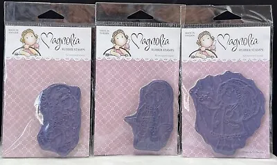 Magnolia TILDA Raincoat Spring Raing Umbrella Little Girl Rubber Stamps Lot Of 3 • $17.99