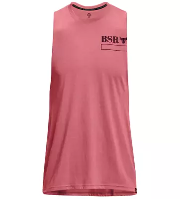 Under Armour Project Rock Tank Top Mens 2XL PR BULL BSR Deco Rose Pink • $29.99