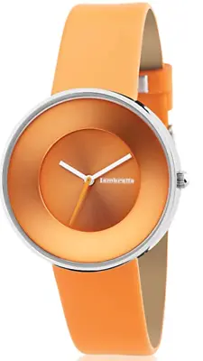 Lambretta Sky 34 Orange Analog Quartz Stainless Steel Orange Leather Watch • £44.99