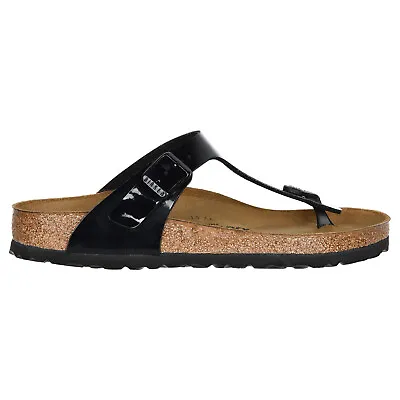 Birkenstock Unisex Sandals Gizeh BS Casual Buckle Toe-Post Birko-Flor Patent • £84.96