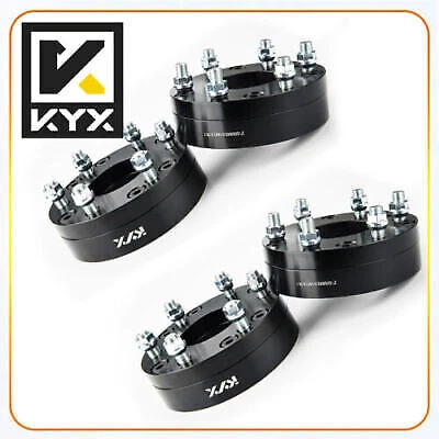 Topcn 4pc 1.5" Wheel Spacers 5x5 Bolt Pattern, 14x1.5 Thread, 71.5mm Hub Bore For Jeep Wrangler Grand Cherokee Gladiator Dodge