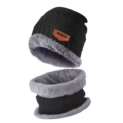 Winter Baggy Slouchy Knitted Warm Beanie Hat And Scarf Ski Skull Cap Mens Womens • $10.69
