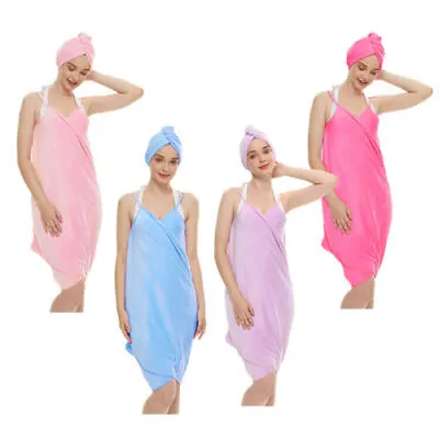 £0.99 • Buy 2 PCS Hooded Towel Poncho Adult Absorbent Dry Beach Swim Bath Changing Robe UK