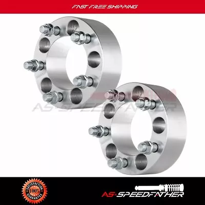 2 Pcs 5Lug 2  50mm Thick 5x4.5 Wheel Spacers 1/2  Studs Adapters For Ford Dodge • $52.24