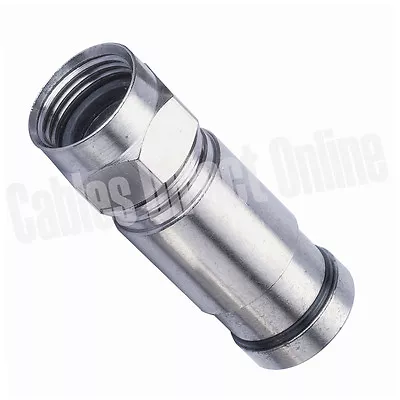 RG6 F Connector Coax Coaxial Compression Fitting Nickel Pack Cable Box Lot • $97.55