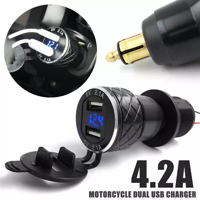 £10.97 • Buy For BMW R1200GS Triumph Tiger 800 XC Hella DIN To Dual USB Motorcycle Charger