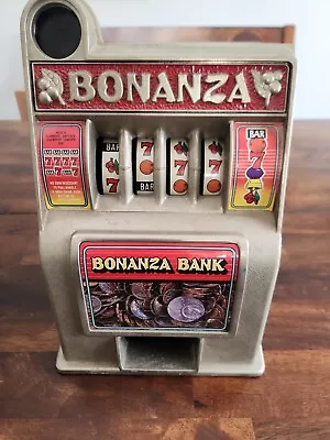 Vintage Bonanza Toy Slot Machine Style Coin Bank Money Bank MAN CAVE • $29.99