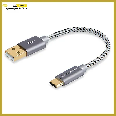 $12.25 • Buy Short USB C Cable, CableCreation 0.5ft 6 Inch USB C To A Cable Braided 3A Fast-A