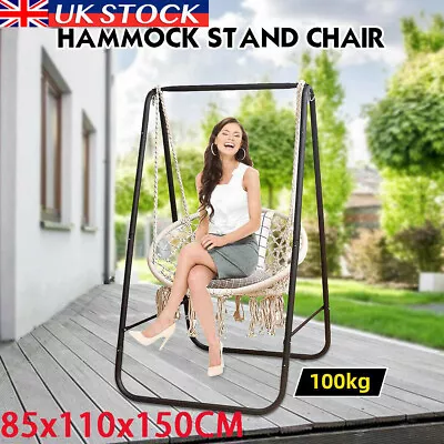 £46.99 • Buy Hanging Hammock Chair Outdoor Indoor Garden Patio Rope Swing Macrame Seat Stand