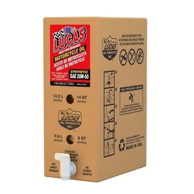 Lucas Oil 18043 Bag In A Box SAE 20W-50 Synthetic Motorcycle Oil - 6 Gallon NEW • $183.45