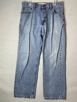 Levis Denizen Mens Jeans Size 33  Light Wash 100% Cotton Loose Fit -FLAW • $9.60