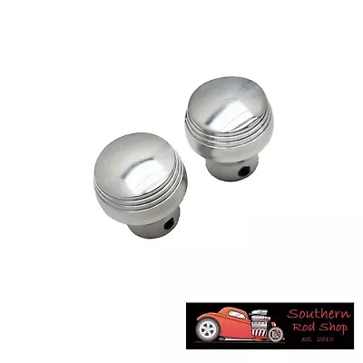 Polished Billet Aluminum Dash Knobs W/Set Screw Lights Wipers  Street Rod PAIR 2 • $14.95