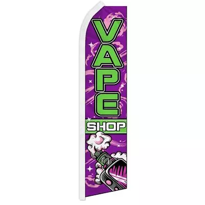  VAPE SHOP  Advertising Super Flag Swooper Banner Business Sign Vapor Vaping Grn • $25.23