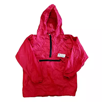 Vintage Walt Disney World Kids Mickey Mouse Red Pullover Raincoat Size Large L/G • $44.95