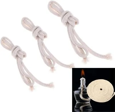 Long Cotton Wick Burner For Oil Kerosene Alcohol Lamp Torch Wine Bottle 1-5meter • £3.99