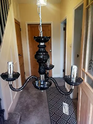 Black 3 Light Ceiling Chandelier • £20