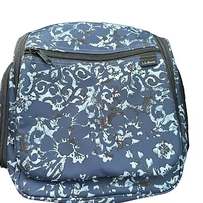 LL Bean Personal Medium Organizer Toiletry Bag Nautical Navy Pattern New Tags • $40