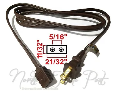 Replacement 6ft Power Cord For Vintage Solid State TV Stereo Radio 2-Prong Pin • $17.95