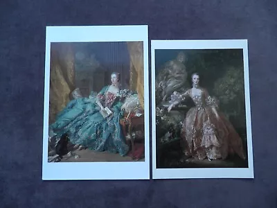 2 Postcards Of Artworks By François Boucher Madame De Pompadour The Marquise • £2.99