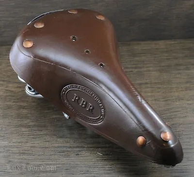 Brown Leather Bicycle Saddle   Fixies Vintage Schwinn Rat Rod Cruiser Bike Seat • $39.99