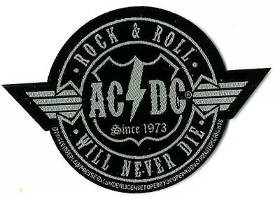 £4.99 • Buy AC/DC ROCK & ROLL WILL NEVER DIE PATCH SEW ON PATCH 9cm X 7cm
