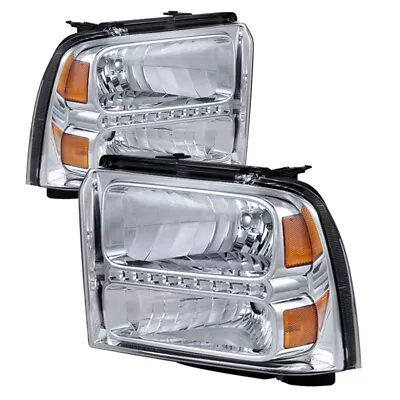 Ford 05-07 F250 F350 F450 SuperDuty Chrome Housing Replacement LED Headlights • $261.18