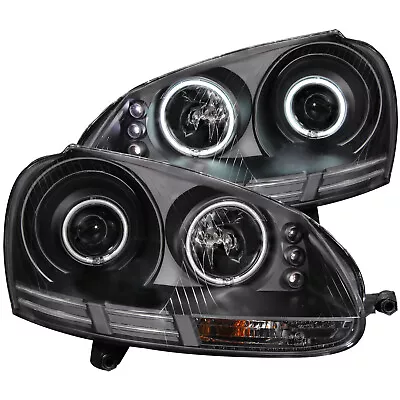 ANZO For 2006-2009 Volkswagen Rabbit Projector Headlights W/ Halo Black (CCFL) • $453.26