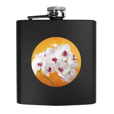 6oz (170ml) 'White Orchids' Pocket Hip Flask (HP00005451) • £14.99