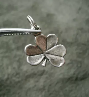 Lucky Irish Shamrock Vintage Sterling Silver Charm Pendant ~ 1.2g • $12.50