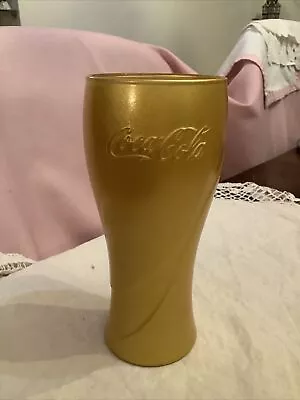 Rare Smooth Golden Coca Cola Glass (Limited Edition) 2016 By McDonalds • £1.99