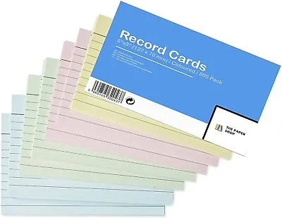 £14.99 • Buy [500 Pack] Revision Cards 5x3 Coloured Record Cards FlashCards Ruled (5 X 3 )
