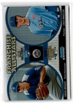 2012 Bowman Chrome Franchise All-Stars Zack Wheeler/David Wright Baseball Card • $1.89