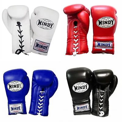 WINDY BGL BOXING GLOVES LACE UP GENUINE MUAY THAI K1 MMA Martial Arts Sporting • $88.98