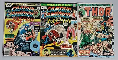 Vintage Marvel Comic Bundle Thor 235 Capt America & Falcon 169 & 198 • £14.99