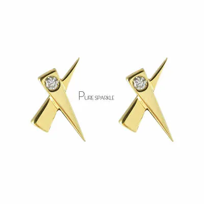 14K Gold 0.04 Ct. Lab-Created Diamond Kiss Studs Earrings  - New Arrival • $219